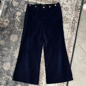 Lauren Ralph Lauren Sailor Dark Blue Trousers with Gold Buttons